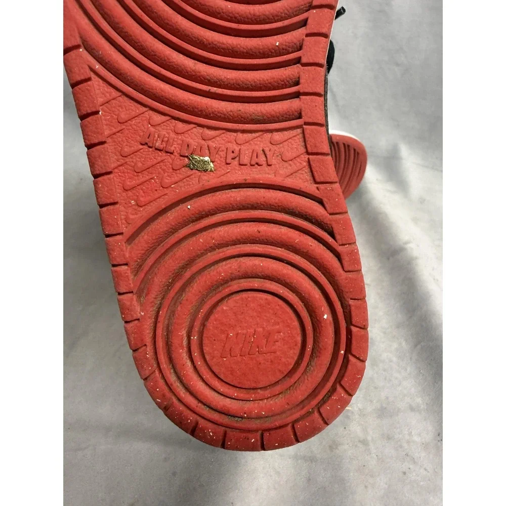 Nike Court Borough Mid 2 Shoes Youth Size 5.5Y Red Black Sneakers CD7782-602